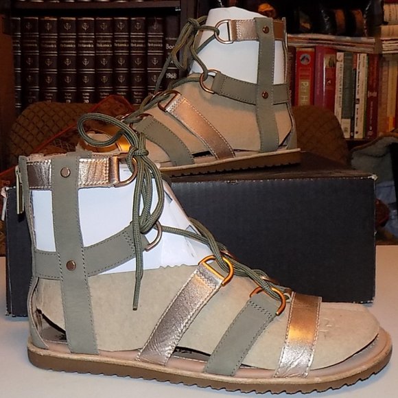 Sorel Ella lace up Sage leather EU39 US8 - Picture 2 of 13